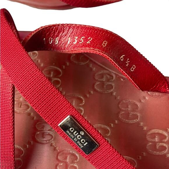 GUCCI Canvas Printed Slides Size:6.5 B - Picture 5 of 8